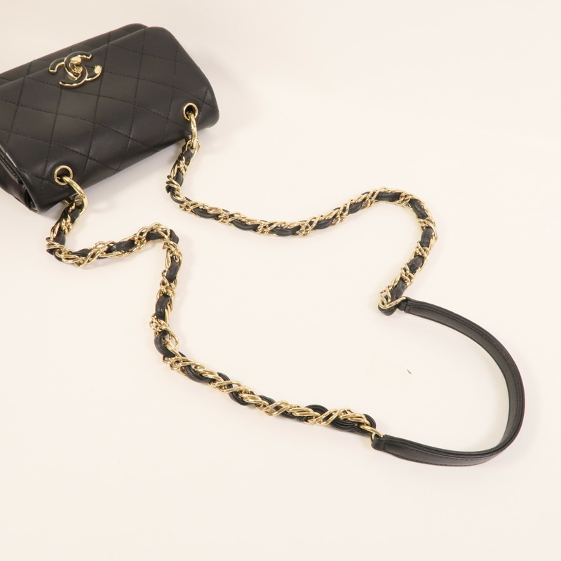 CHANEL 羊皮皮革Chain Shoulder肩背袋-5