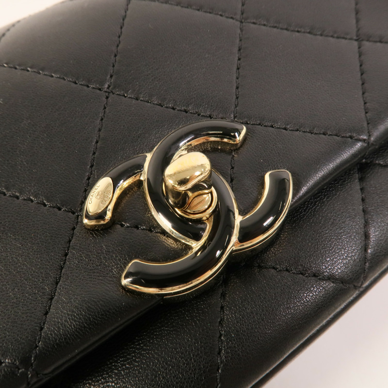 CHANEL 羊皮皮革Chain Shoulder肩背袋-6