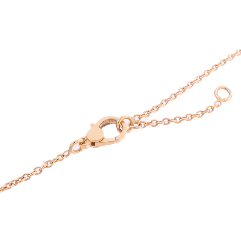 HERMES 18K玫瑰金Finesse Pendant鑽石項鍊-4