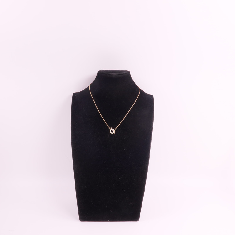 HERMES 18K玫瑰金Finesse Pendant鑽石項鍊-8
