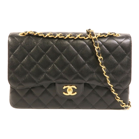 CHANEL 牛皮皮革Large Classic鏈帶肩背袋