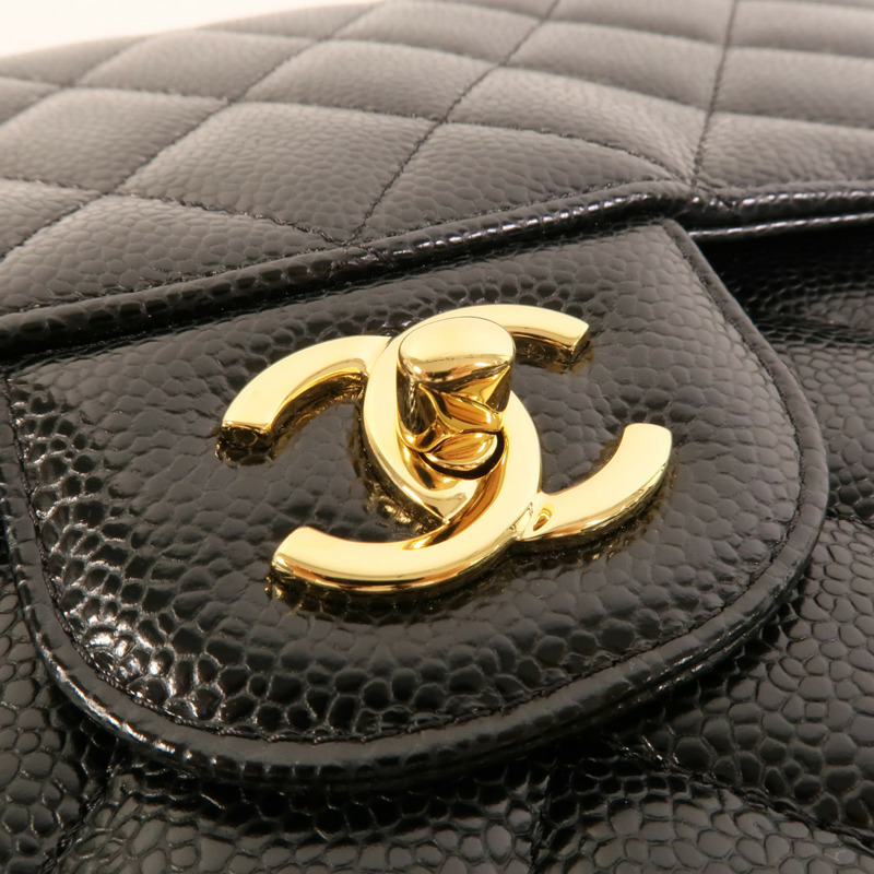 CHANEL 牛皮皮革Large Classic鏈帶肩背袋-7