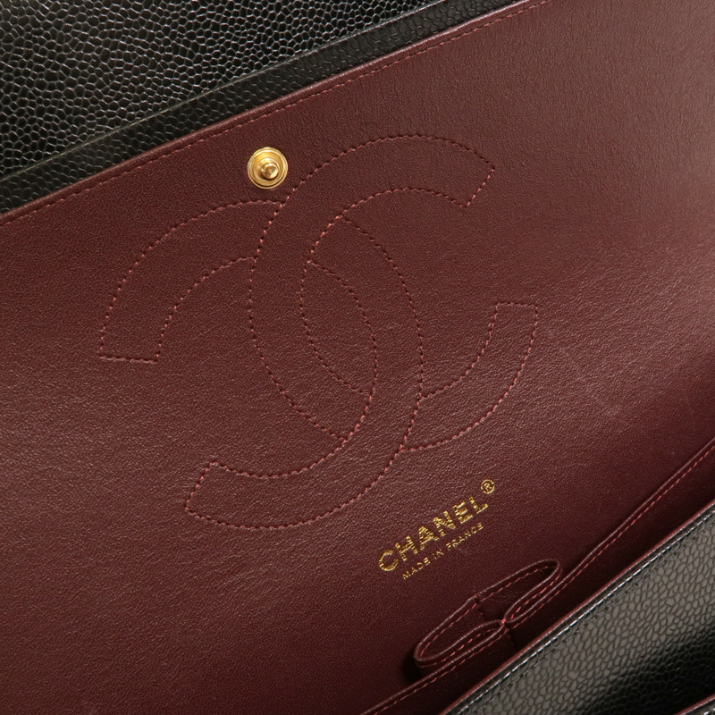 CHANEL 牛皮皮革Large Classic鏈帶肩背袋-8
