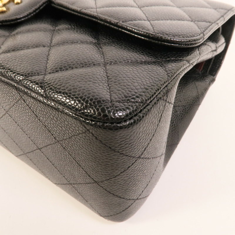 CHANEL 牛皮皮革Large Classic鏈帶肩背袋-11