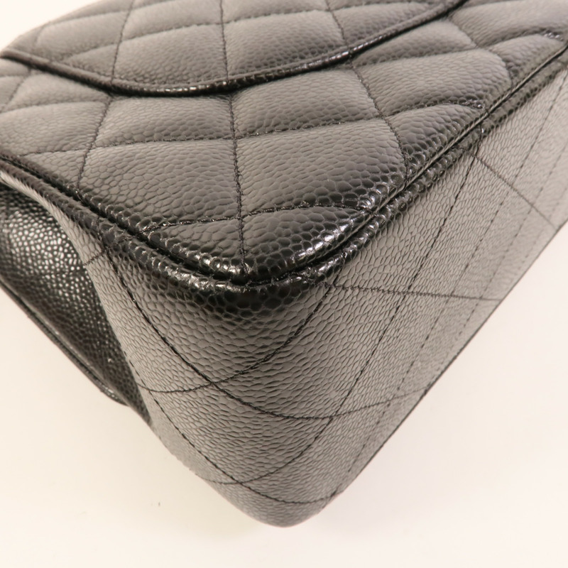 CHANEL 牛皮皮革Large Classic鏈帶肩背袋-12