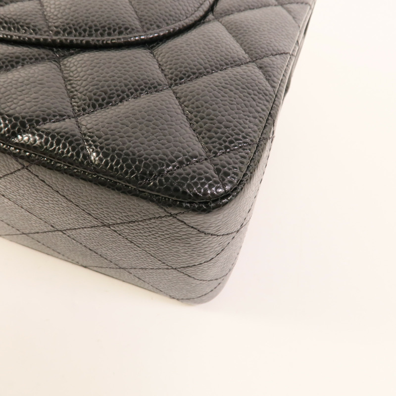 CHANEL 牛皮皮革Large Classic鏈帶肩背袋-13