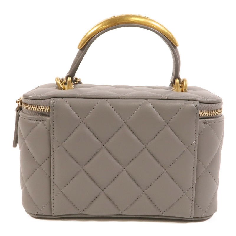CHANEL 羊皮皮革Top Handle Vanity Case手挽肩背兩用袋-1