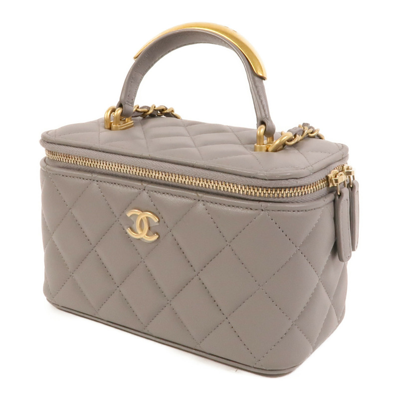 CHANEL 羊皮皮革Top Handle Vanity Case手挽肩背兩用袋-2