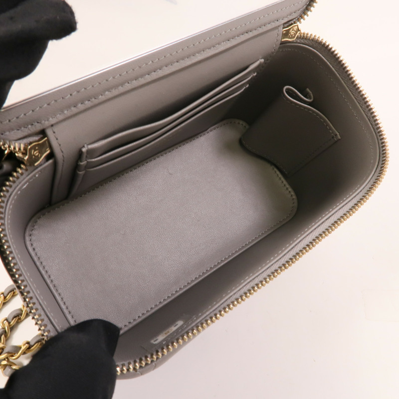 CHANEL 羊皮皮革Top Handle Vanity Case手挽肩背兩用袋-4