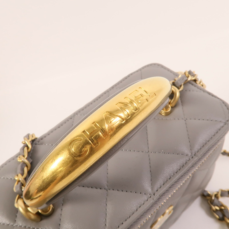 CHANEL 羊皮皮革Top Handle Vanity Case手挽肩背兩用袋-9