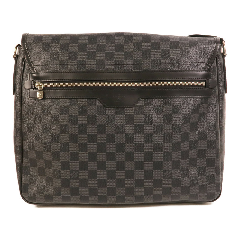 LOUIS VUITTON Damier Graghite Daniel MM銀扣肩背袋-1