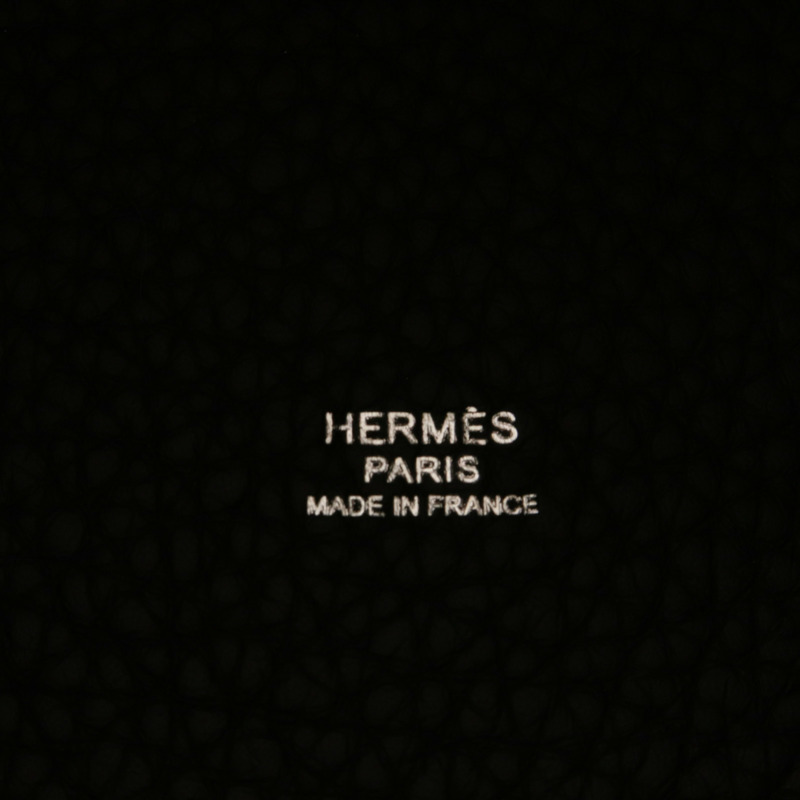 HERMES Clemence皮革Picotin PM手挽袋Noir-8