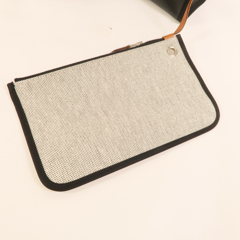 HERMES 塗層帆布Herbag PM手挽肩背兩用袋Black-6