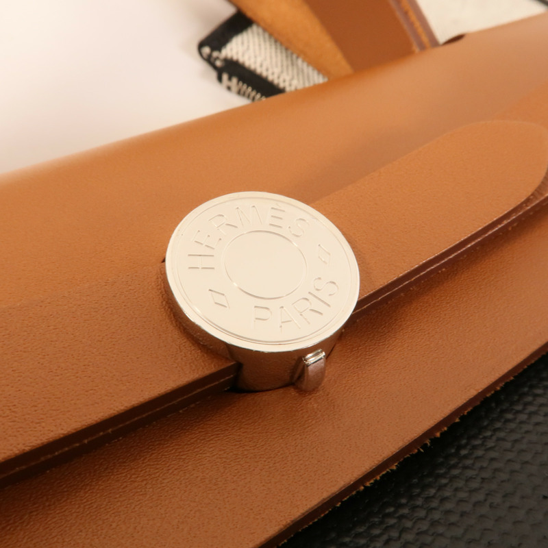 HERMES 塗層帆布Herbag PM手挽肩背兩用袋Black-8