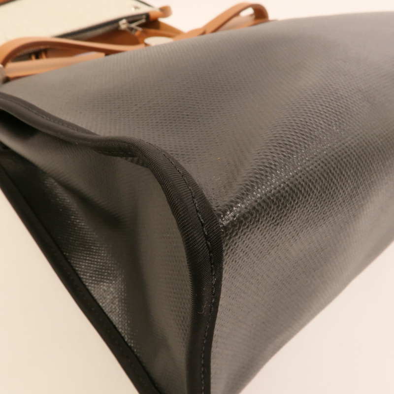 HERMES 塗層帆布Herbag PM手挽肩背兩用袋Black-12
