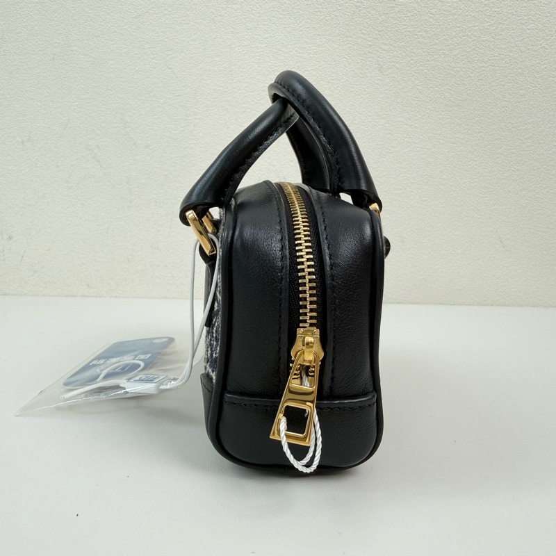 99新🆕羅意威/LOEWE Amazona 藍色帆布老花絎縫斜挎包手提包 金扣 💛正品-5