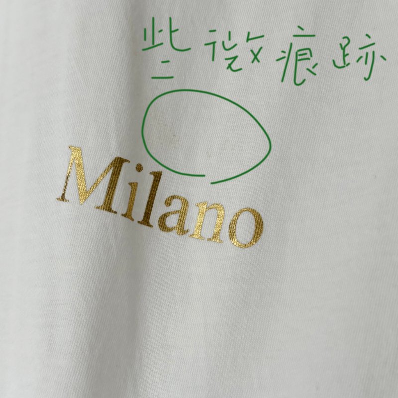 ::Moschino:: Gold Logo Print T-Shirt Couture 金字Logo 短袖T恤 白色-3