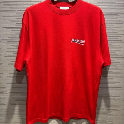 💎Han's house精品服飾💎Balenciaga 巴黎世家 可樂 短 T 紅  男女共穿原價22200-4