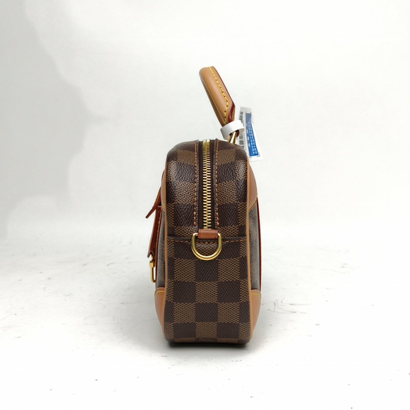 LOUIS VUITTON VALISETTE手提箱BB棕色棋盤格PVC晶片-1