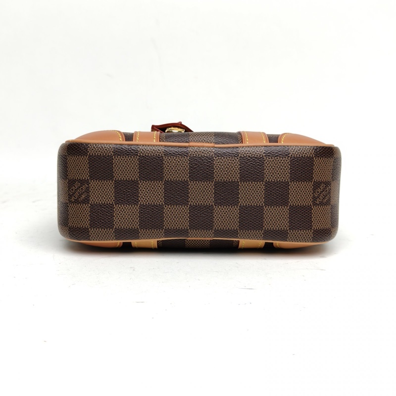 LOUIS VUITTON VALISETTE手提箱BB棕色棋盤格PVC晶片-3