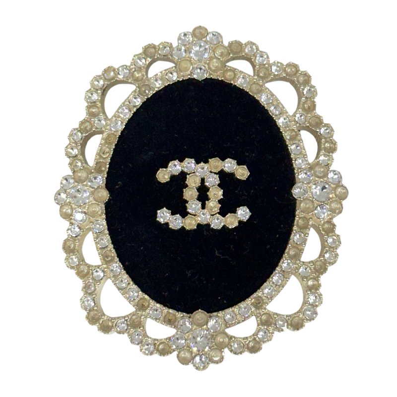 CHANEL CC 水鑽 胸針-0