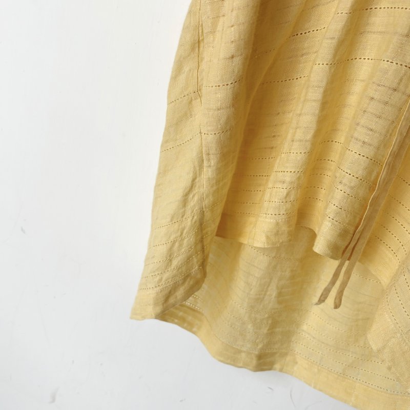 M號 ::Loro Piana:: Cotton minidress 鵝黃色純棉長袖短洋裝 休閒度假洋裝-12