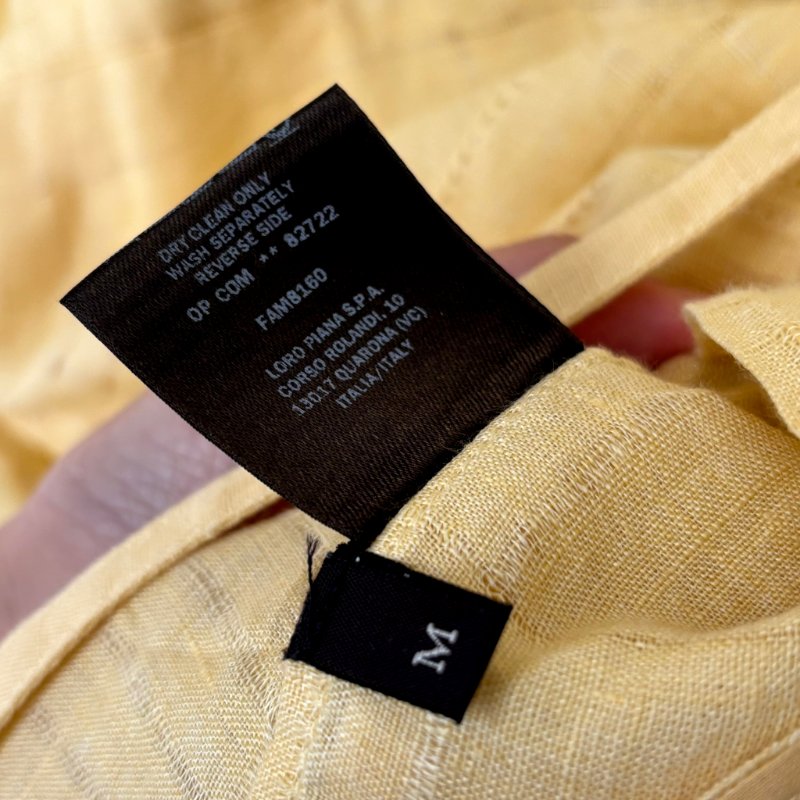 M號 ::Loro Piana:: Cotton minidress 鵝黃色純棉長袖短洋裝 休閒度假洋裝-15