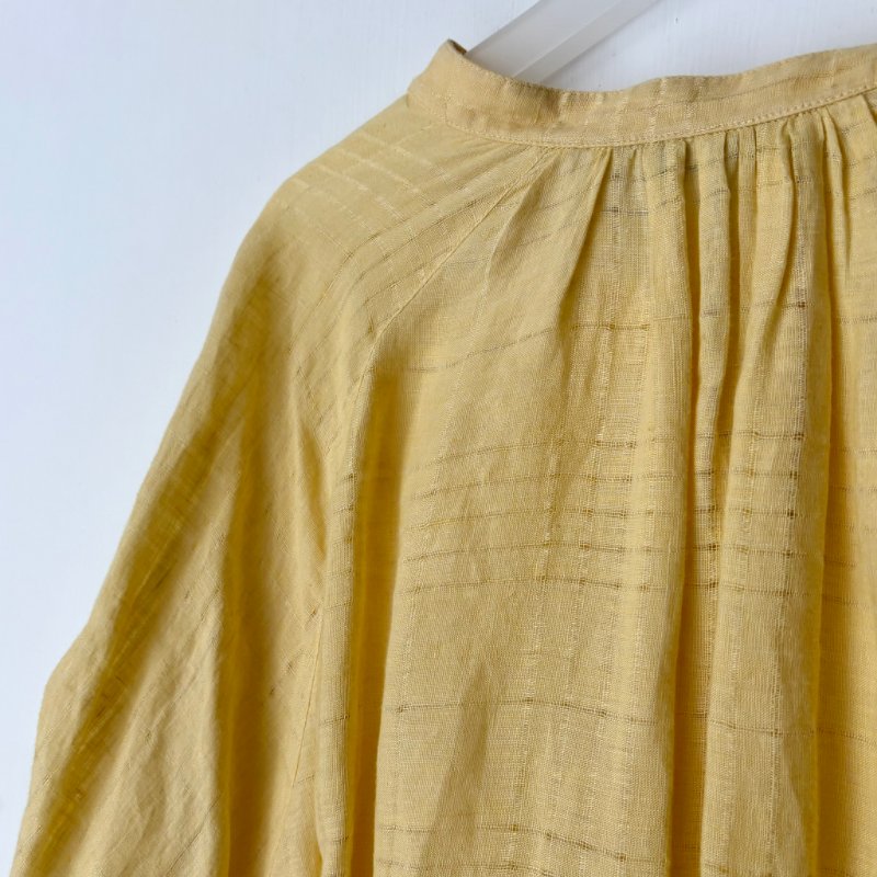M號 ::Loro Piana:: Cotton minidress 鵝黃色純棉長袖短洋裝 休閒度假洋裝-17