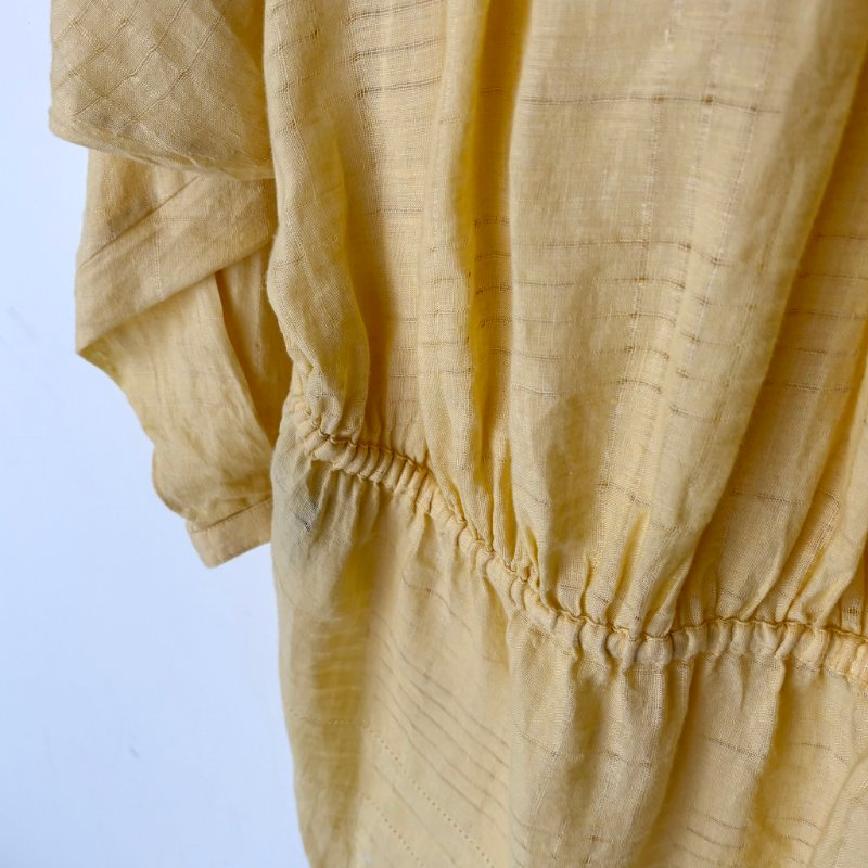 M號 ::Loro Piana:: Cotton minidress 鵝黃色純棉長袖短洋裝 休閒度假洋裝-19