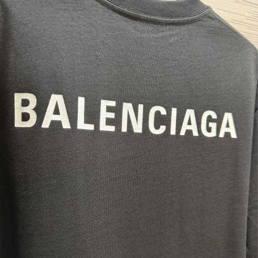 💎Han's house精品服飾💎Balenciaga 巴黎世家 雙面 短 T 寬版 黑 現貨 XXS 原價22200-3