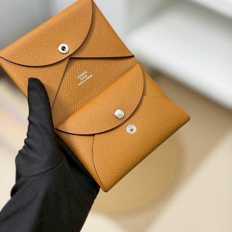 🏷Hermes 愛馬仕．Calvi Duo 卡夾零錢包 B刻-16