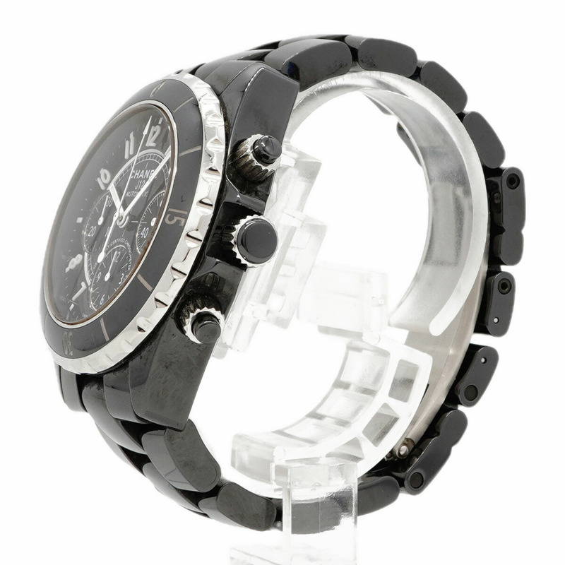 香奈兒 J12 Chrono H0940 黑色錶盤男士腕錶-1