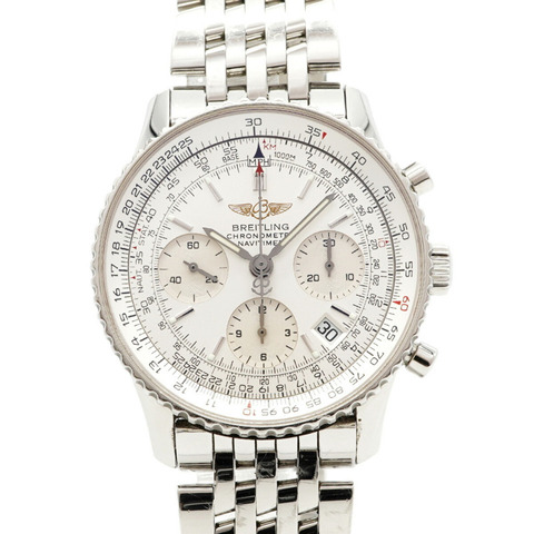 百年靈 Navitimer A23322 銀色錶盤男士腕錶