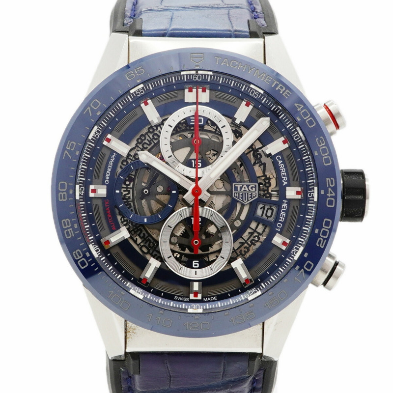 TAG Heuer 豪雅卡萊拉 CAR201T 男士鏤空錶盤腕錶-0