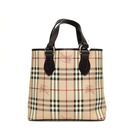 Burberry 格子PVC戰馬格紋手提托特包腋下包