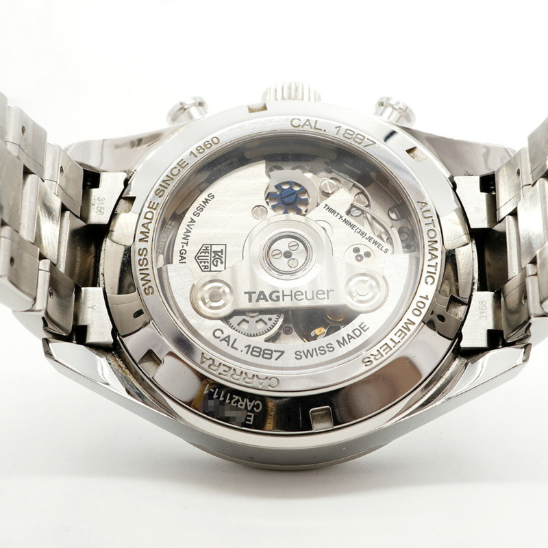 TAG Heuer 豪雅卡萊拉系列 CAR2111 銀色錶盤男士腕錶-4