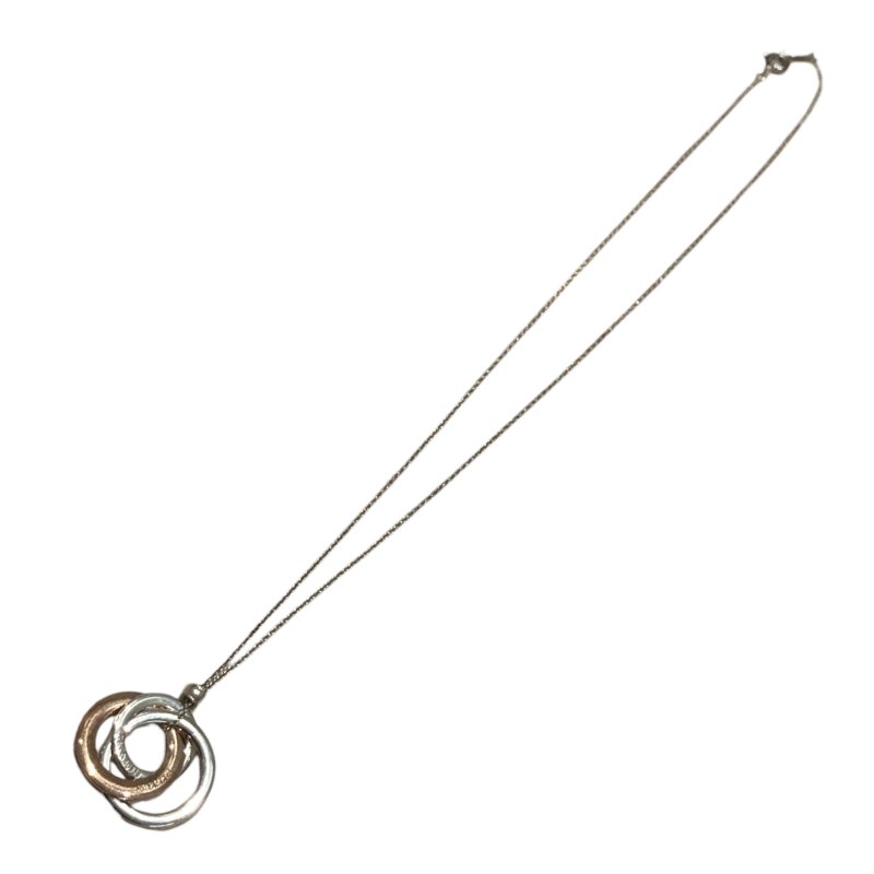 TIFFANY&CO 蒂芬妮 1837系列 三環互鎖項鍊 925純銀 RUBEDO合金-2
