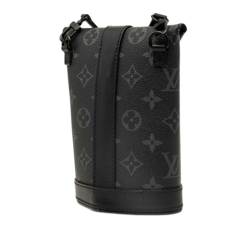 路易威登 Monogram Eclipse 信封手提包/單肩包 黑色灰色皮革 男士 LOUIS VUITTON-1