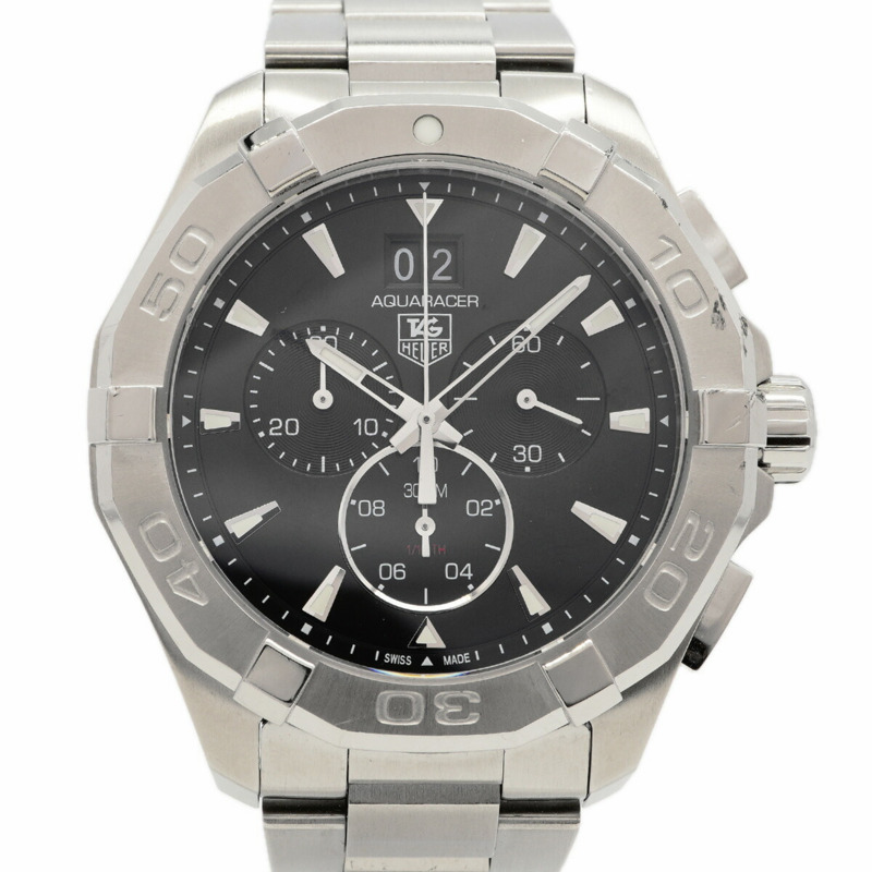 TAG Heuer Aquaracer CAY1110 黑色錶盤男士手錶-0