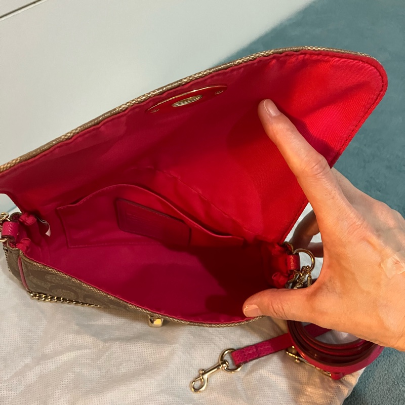 COACH 翻蓋包 斜背 肩背 手提三用-14