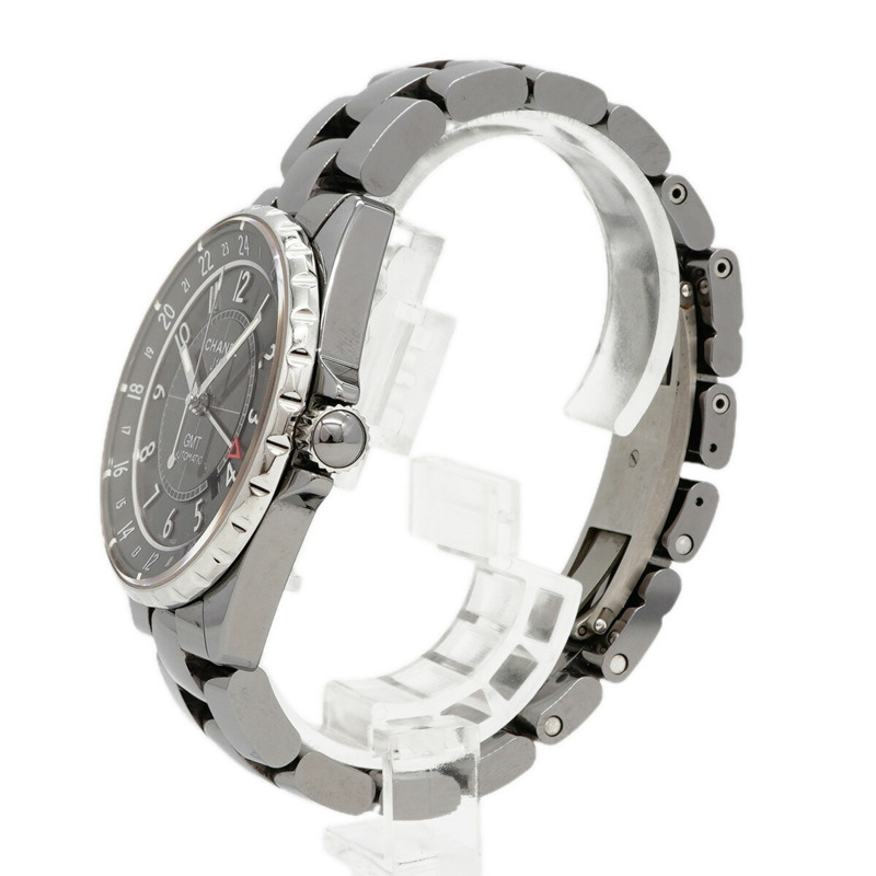 香奈兒 J12 Chromatic GMT H3099 灰色錶盤男士腕錶-1