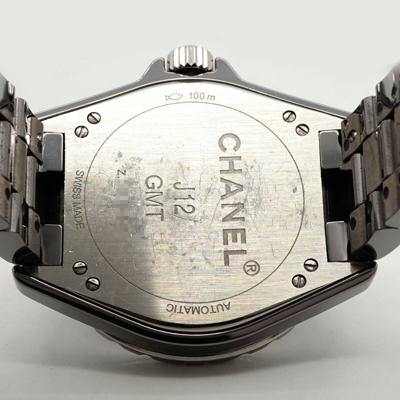 香奈兒 J12 Chromatic GMT H3099 灰色錶盤男士腕錶-4