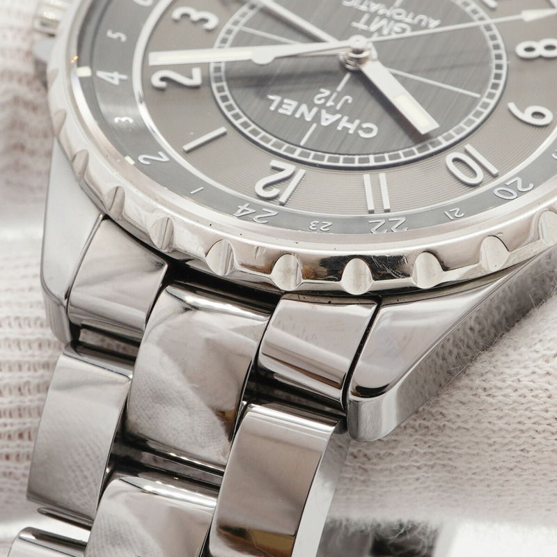 香奈兒 J12 Chromatic GMT H3099 灰色錶盤男士腕錶-6