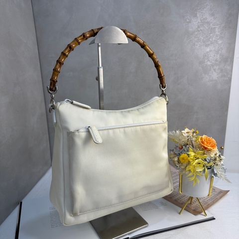 【赫蒂國際精品】 Gucci 米白竹節手提肩背包vintage 二手 中古