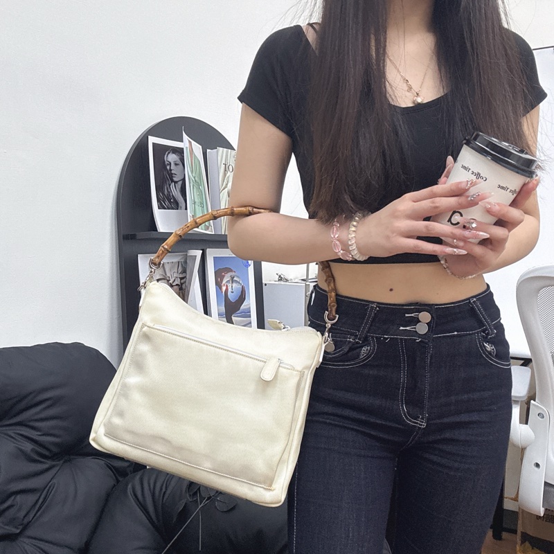 【赫蒂國際精品】 Gucci 米白竹節手提肩背包vintage 二手 中古-3