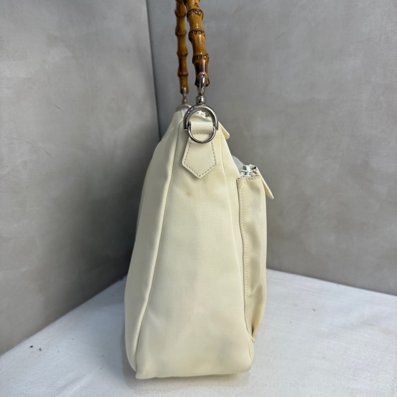 【赫蒂國際精品】 Gucci 米白竹節手提肩背包vintage 二手 中古-6