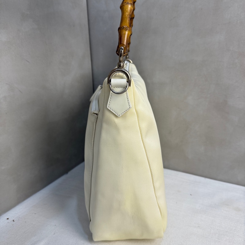 【赫蒂國際精品】 Gucci 米白竹節手提肩背包vintage 二手 中古-7