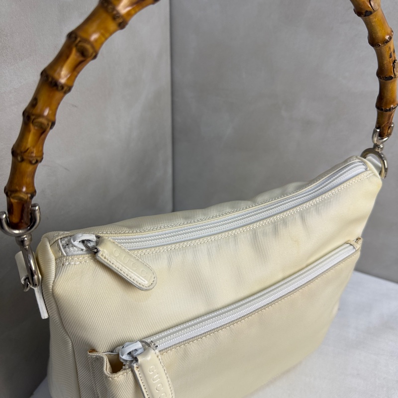 【赫蒂國際精品】 Gucci 米白竹節手提肩背包vintage 二手 中古-8