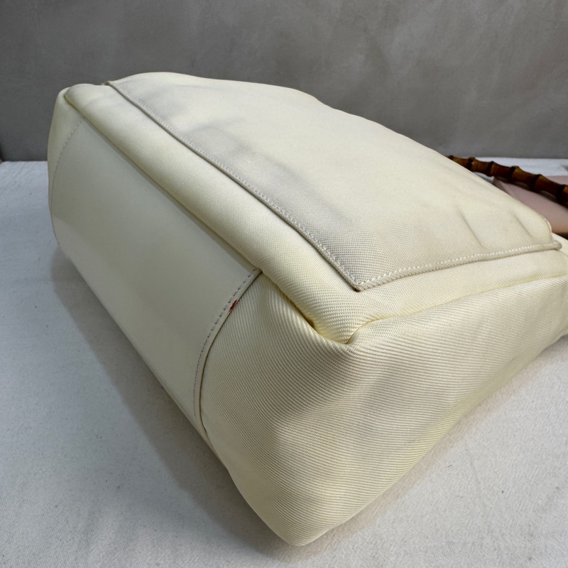 【赫蒂國際精品】 Gucci 米白竹節手提肩背包vintage 二手 中古-11