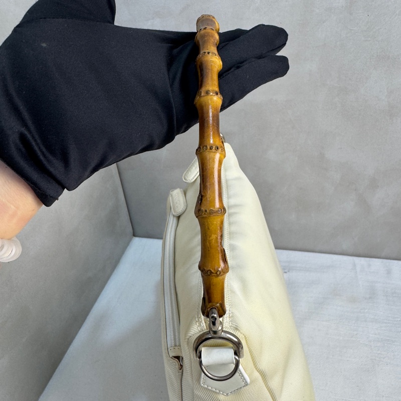 【赫蒂國際精品】 Gucci 米白竹節手提肩背包vintage 二手 中古-21